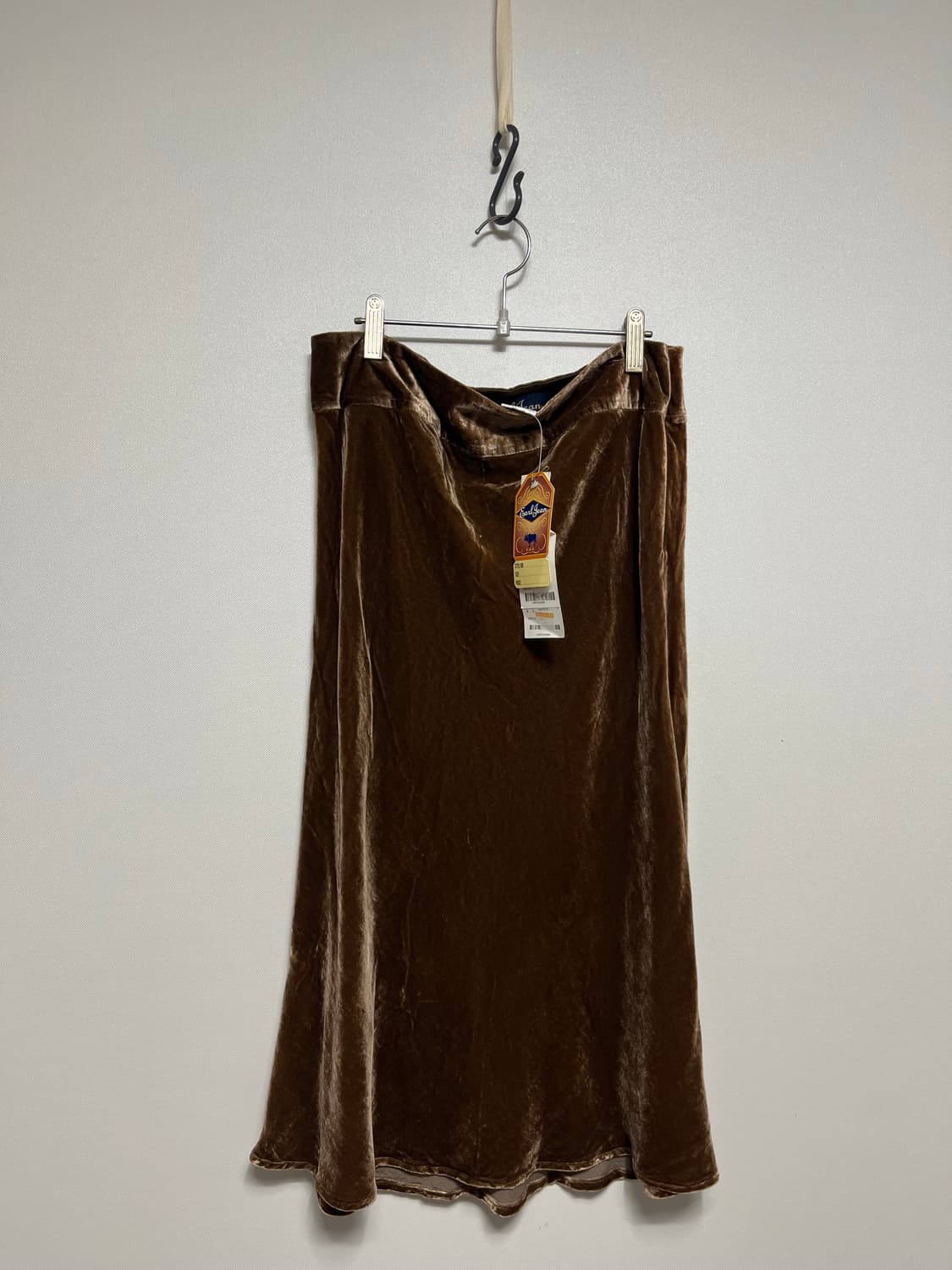 Earl Jean 얼진 벨벳 스커트 브라운 s 상품이미지1