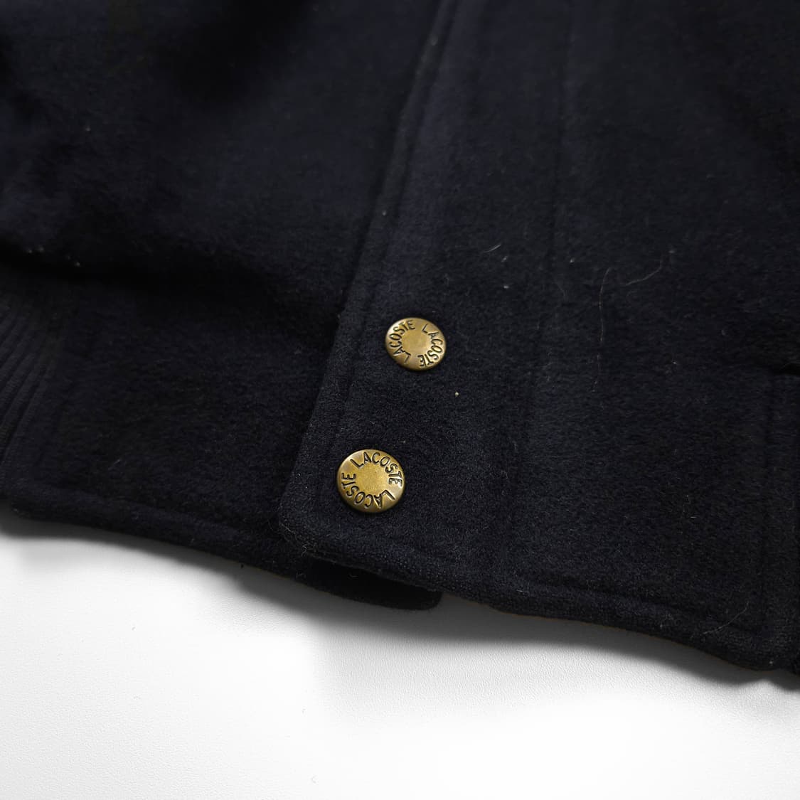 라코스테 아카이브 자수로고 디테일 울 해링턴 자켓 (L) 상품이미지5