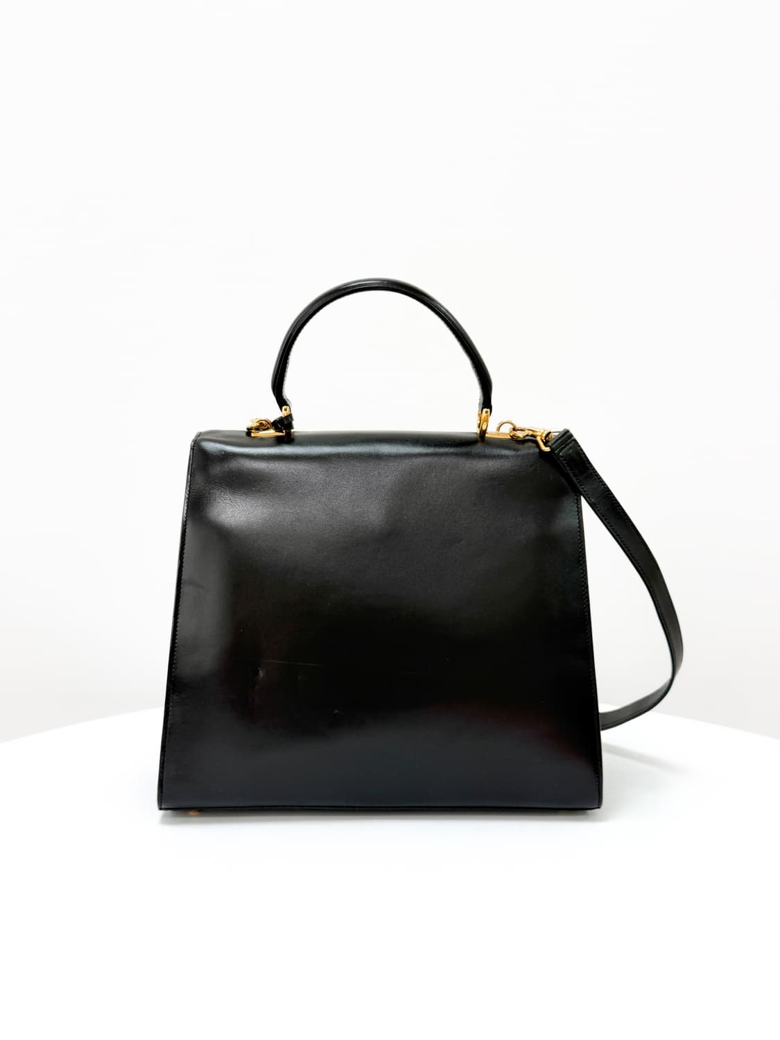 구찌 빈티지 카프스킨 레이디 락 탑 핸들 백 상품이미지5