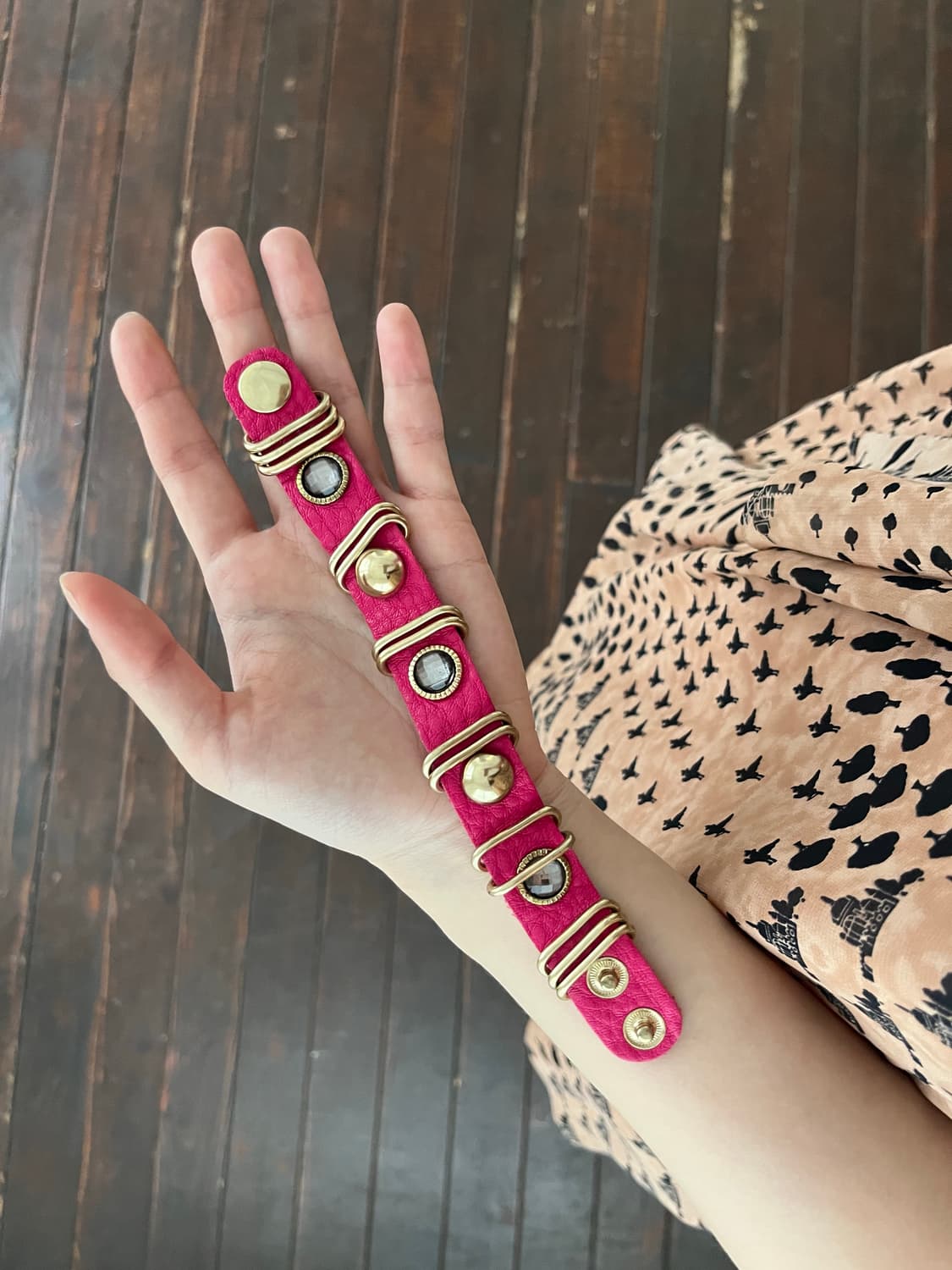 레더 큐빅 브레이슬릿 상품이미지1