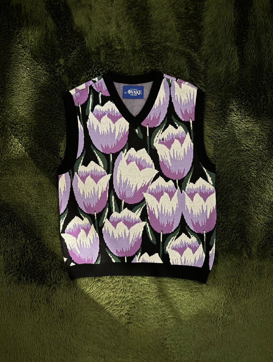 [L] Awake NY 어웨이크 뉴욕 21ss 튤립 니트 베스트 블랙 상품이미지1