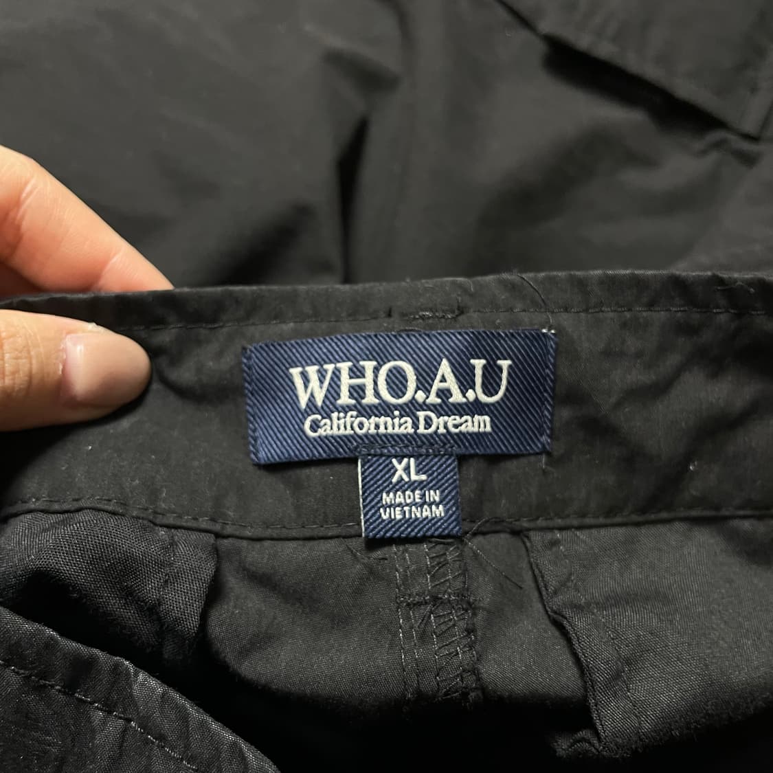 (34) 후아유 블랙 바스락 카고 코튼 팬츠 XL 상품이미지4