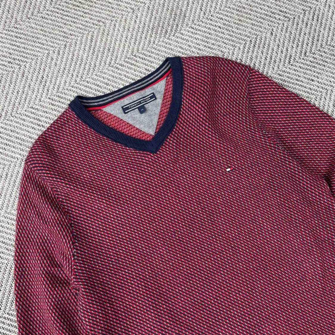 타미힐피거 브이넥 패턴니트 v2844 상품이미지3