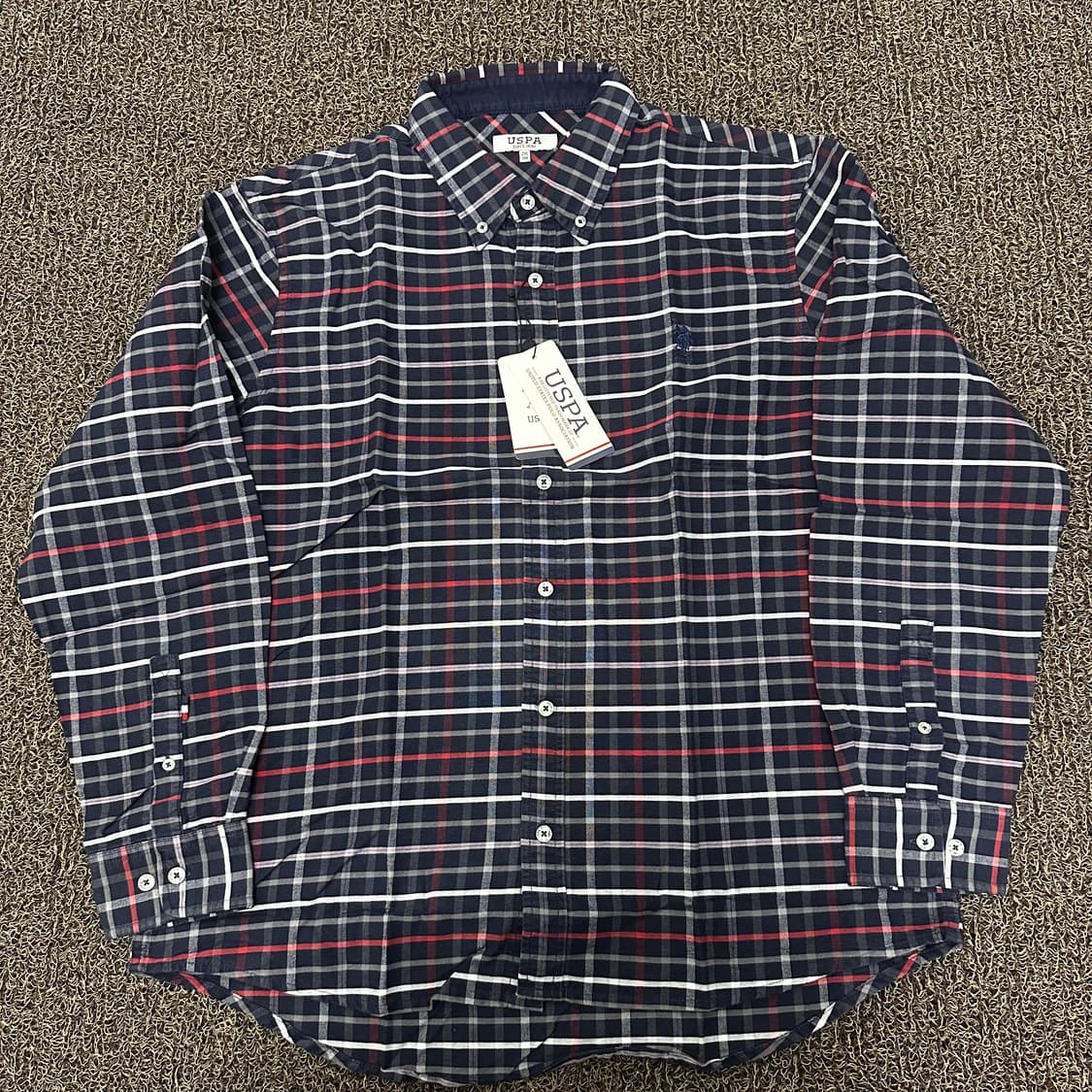 [새상품] POLO USPA 폴로 체크 셔츠 110(2XL) 상품이미지1