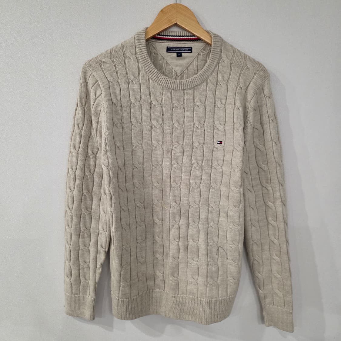 타미힐피거 케이블 니트 아이보리 M 상품이미지1