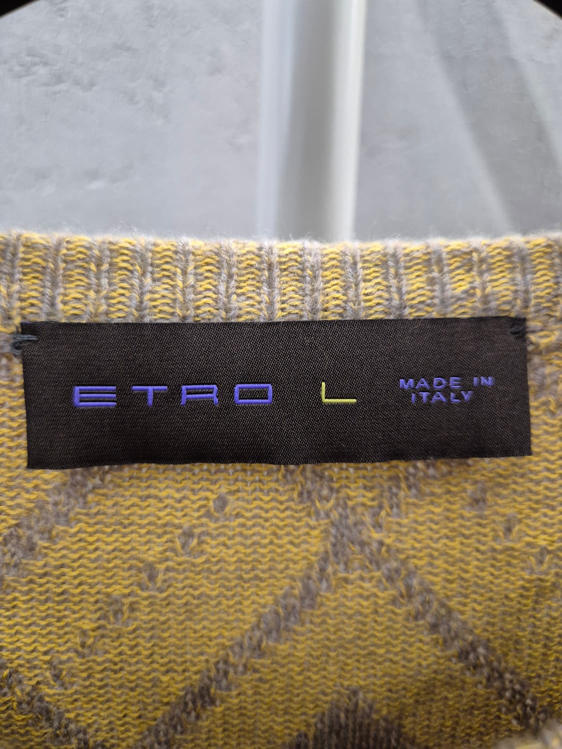 ETRO 카멜 다이아몬드 패턴 니트 L 상품이미지4