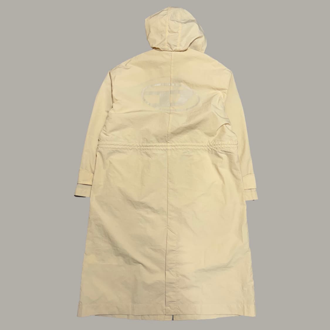 디젤(DIESEL) 22ss 아이보리컬러 서클로고 후드 루즈 모즈 코트 상품이미지7