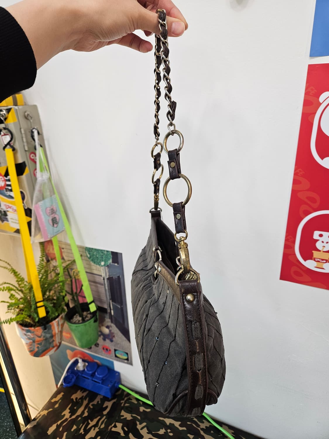 빈티지 스웨이드 숄더백 상품이미지4