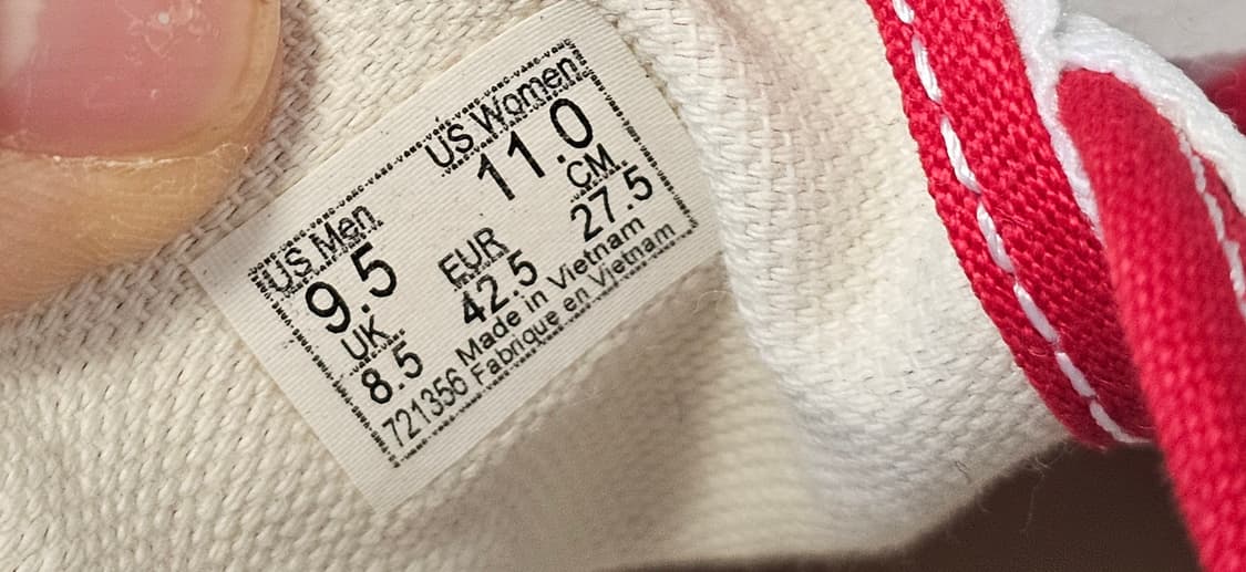 반스 어센틱 레드 스니커즈 캔버스화 275 상품이미지5