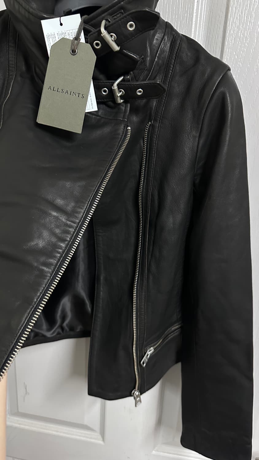 AllSaints Bales Biker LeatherJacket 새상품 상품이미지6