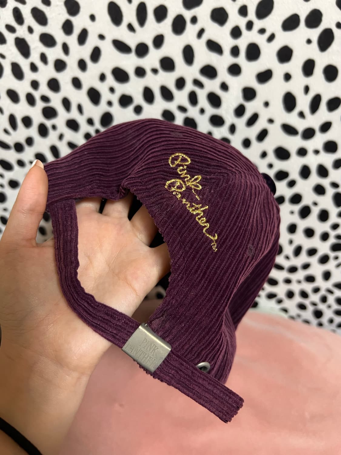 벨벳 퍼플 빈티지 와투케 2000s 갸루 캡 모자  상품이미지5