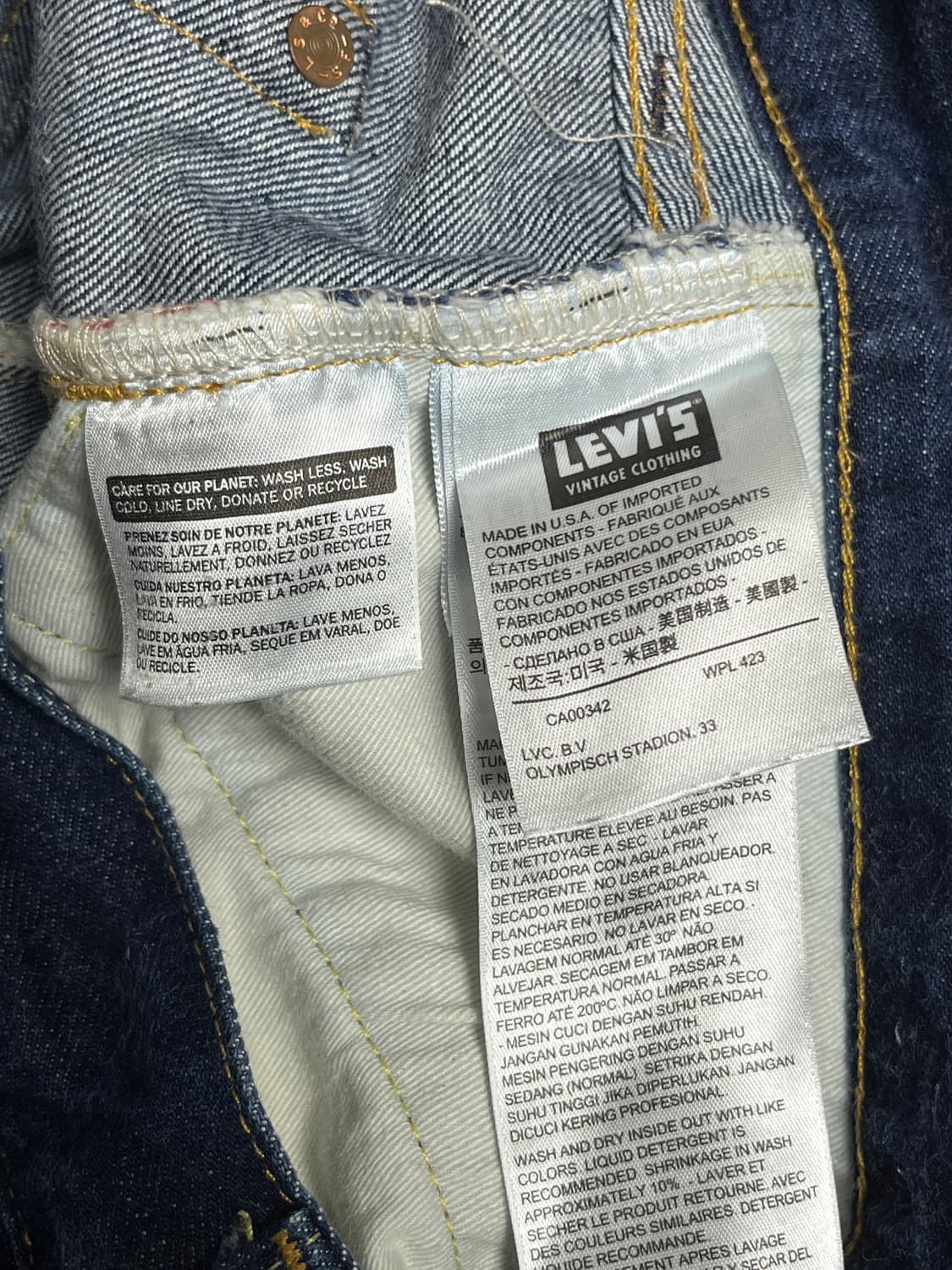 LVC 55501 콘밀 리지드 USA 리바이스 501 상품이미지5