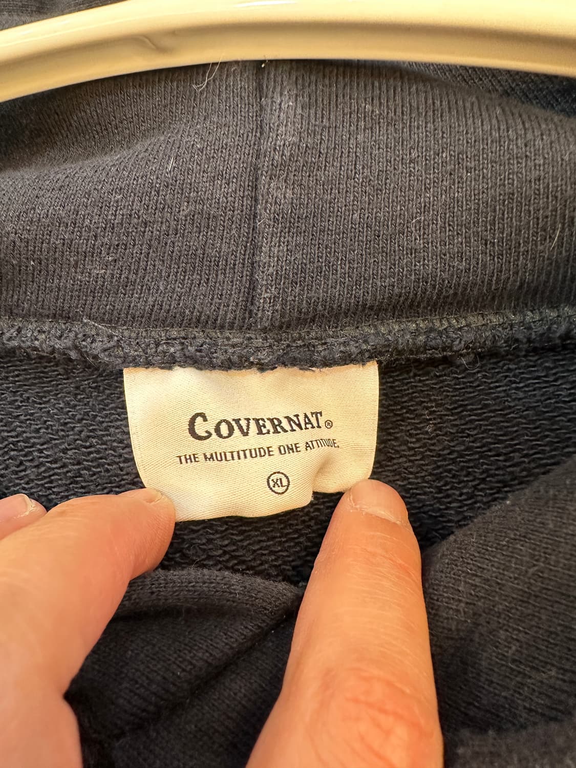 XL) 커버낫 네이비 후드 티셔츠 상품이미지4