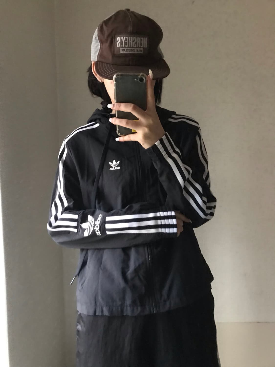 아디다스 블랙 윈드브레이커 상품이미지3