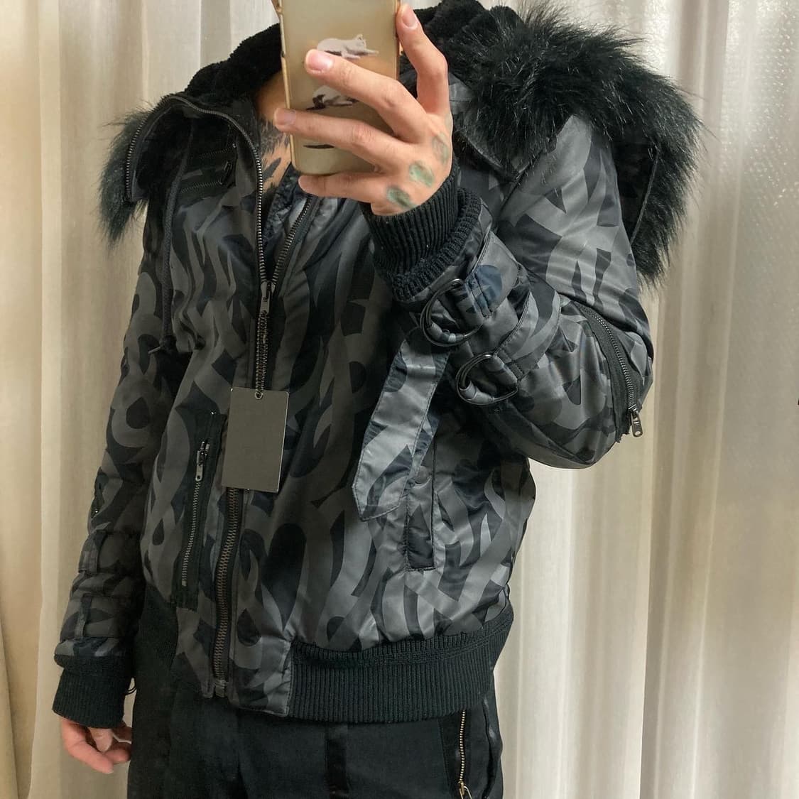 04AW 넘버나인 트라이벌 본디지 자켓 상품이미지5