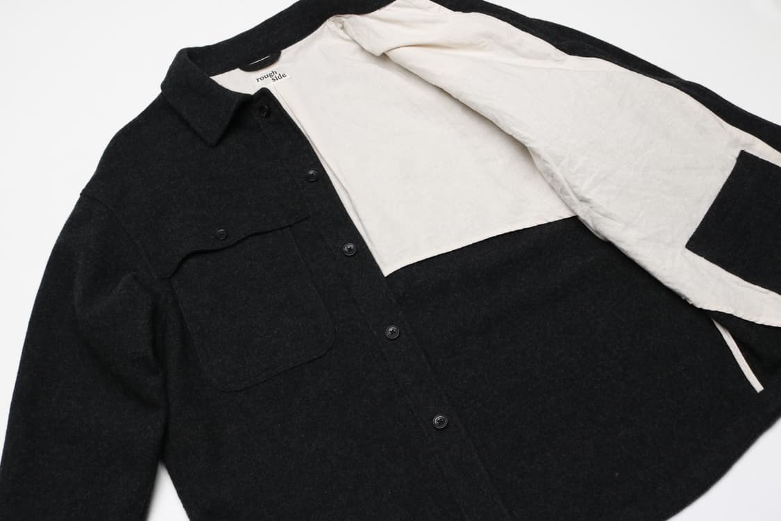 [2] 러프사이드 울 필드자켓 (챠콜) 상품이미지3