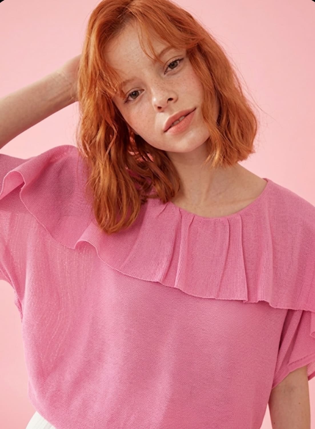 오즈세컨 머메이드 스커트, 러플패널 탑 66사이즈 상품이미지3