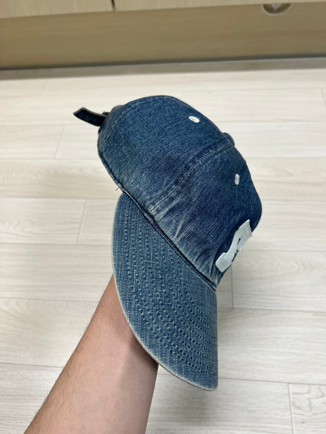 택포11) 풀카운트 6843hw 워싱 데님 볼캡 상품이미지3