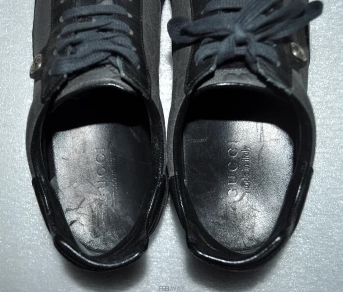 구찌/남성GG로고래더혼방스니커즈(사이즈265)정품 상품이미지9