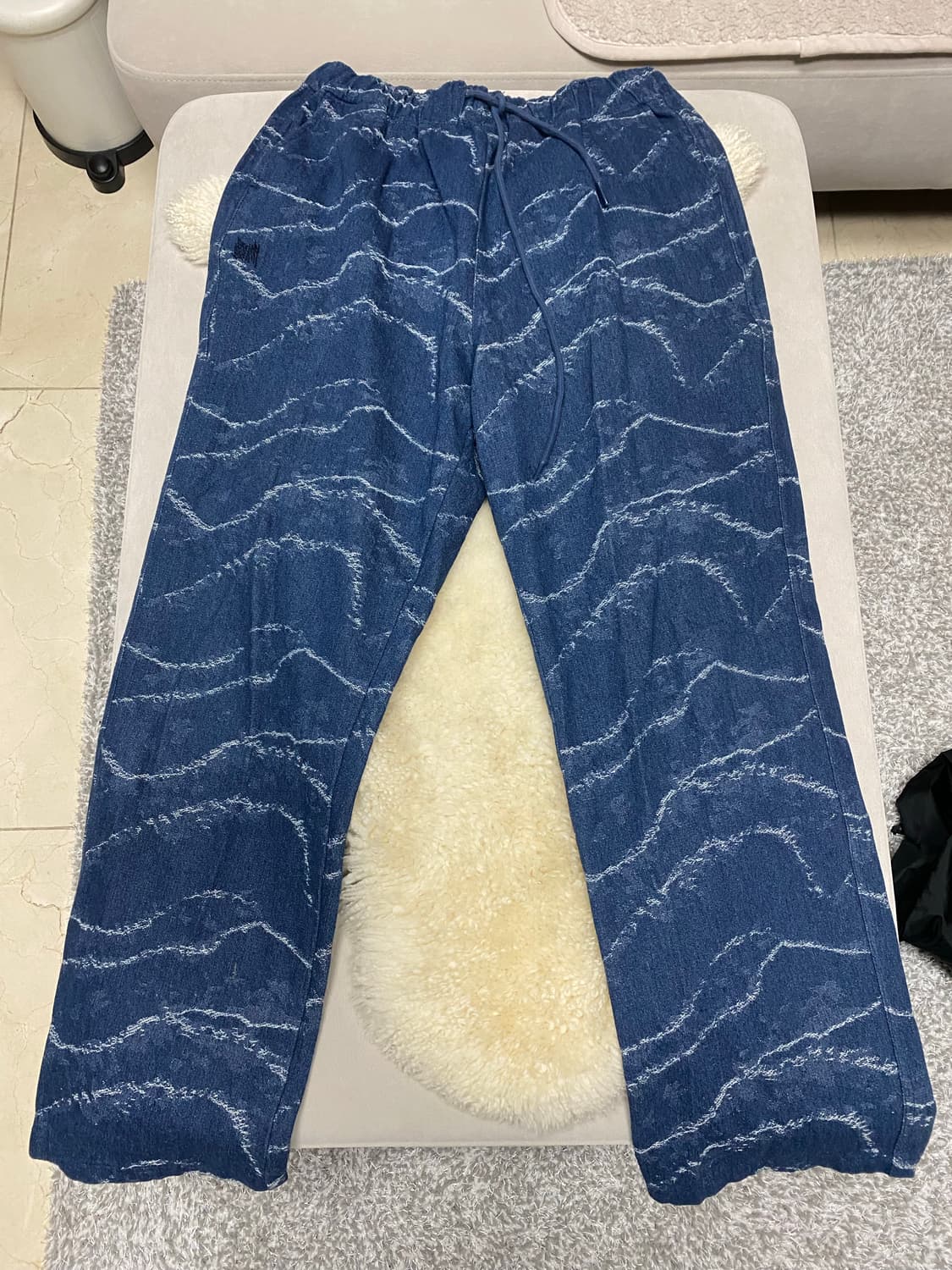 브라운브레스 글리치 팬츠 glitch pants indigo XL 힙합바 상품이미지1