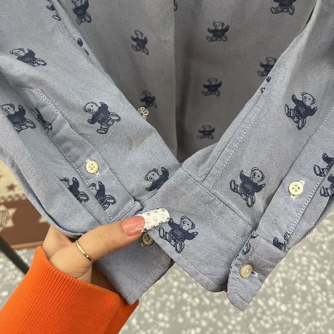 폴로 랄프로렌 빈티지 컨트리 키치 베어 패턴 셔츠 95 C10183 상품이미지8