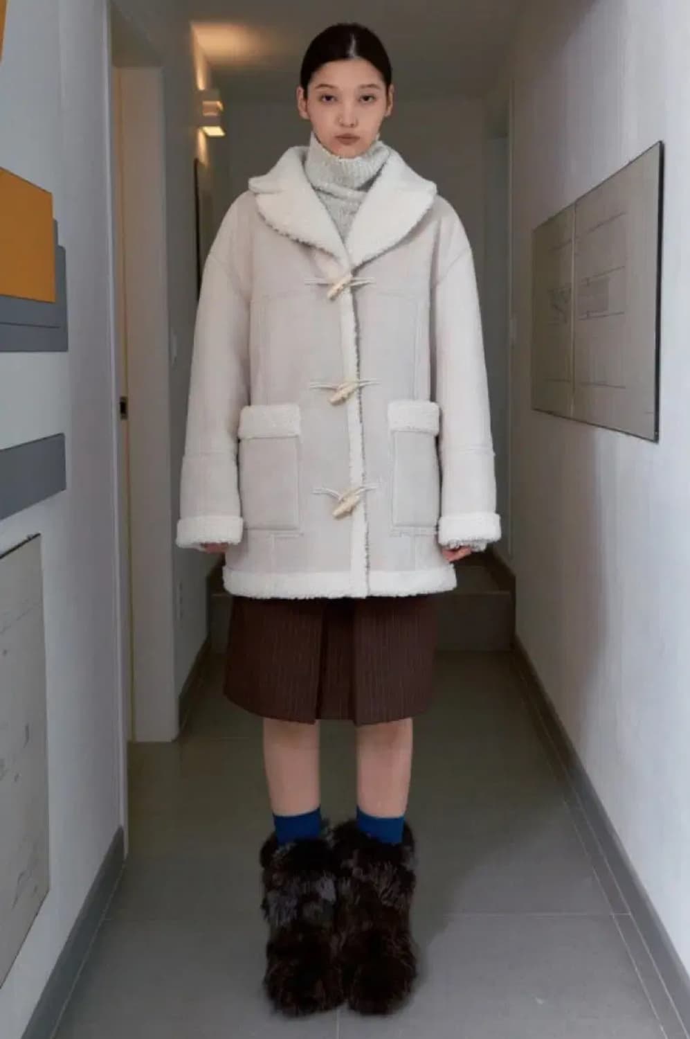 Sinoon Oversized Shearling Jacket 상품이미지1