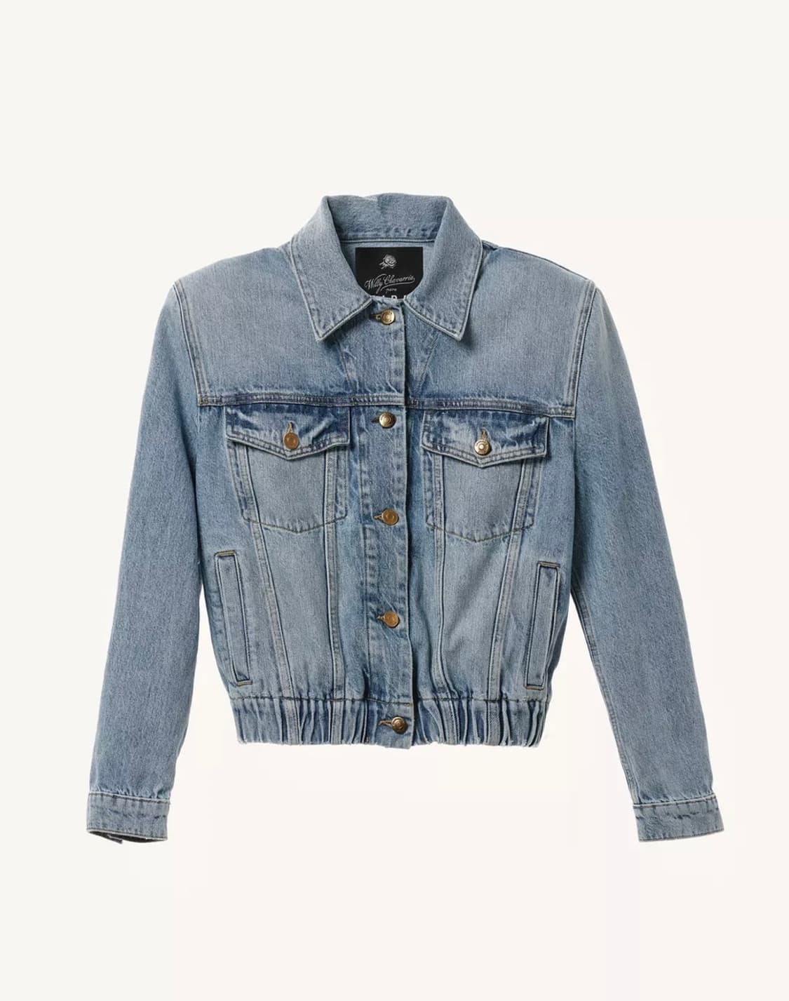 S M L 자라 윌리차바리아 숄더 패드 데님 자켓 블루 새제품 판매 상품이미지1