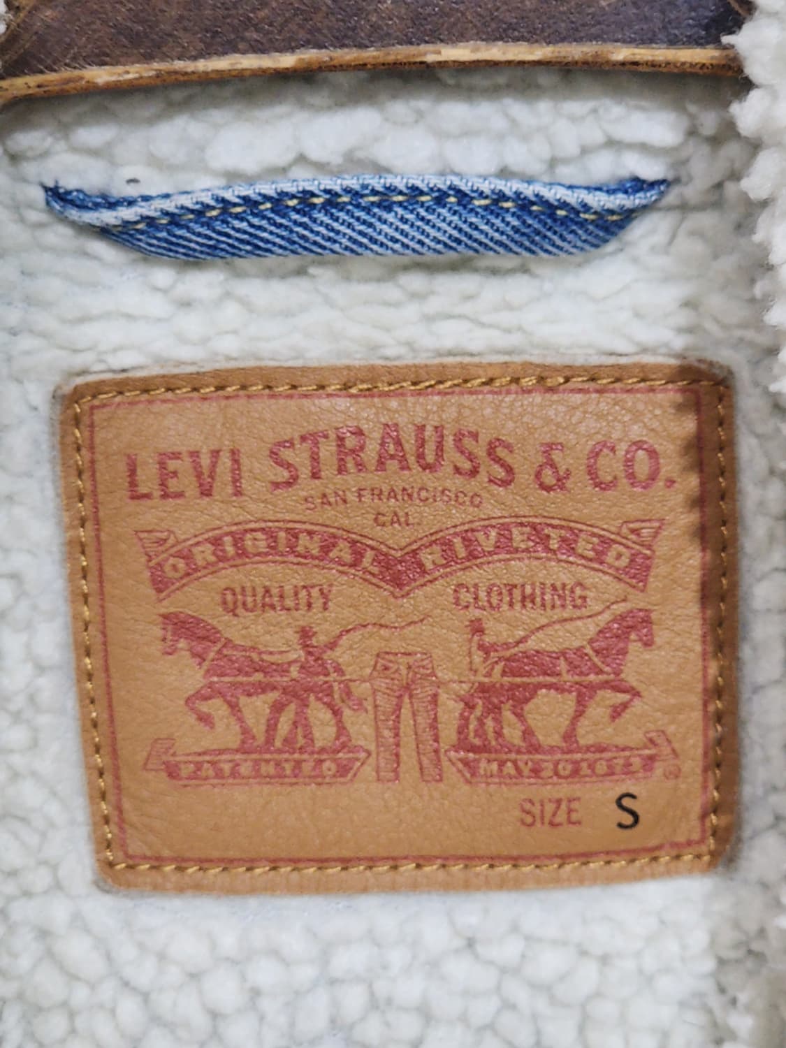 (S) 리바이스 양털 청자켓 연청 데님자켓 레드탭  상품이미지3