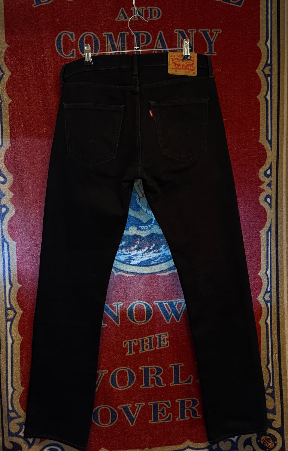 리바이스 501 흑청 32/34 버튼플라이 상품이미지2