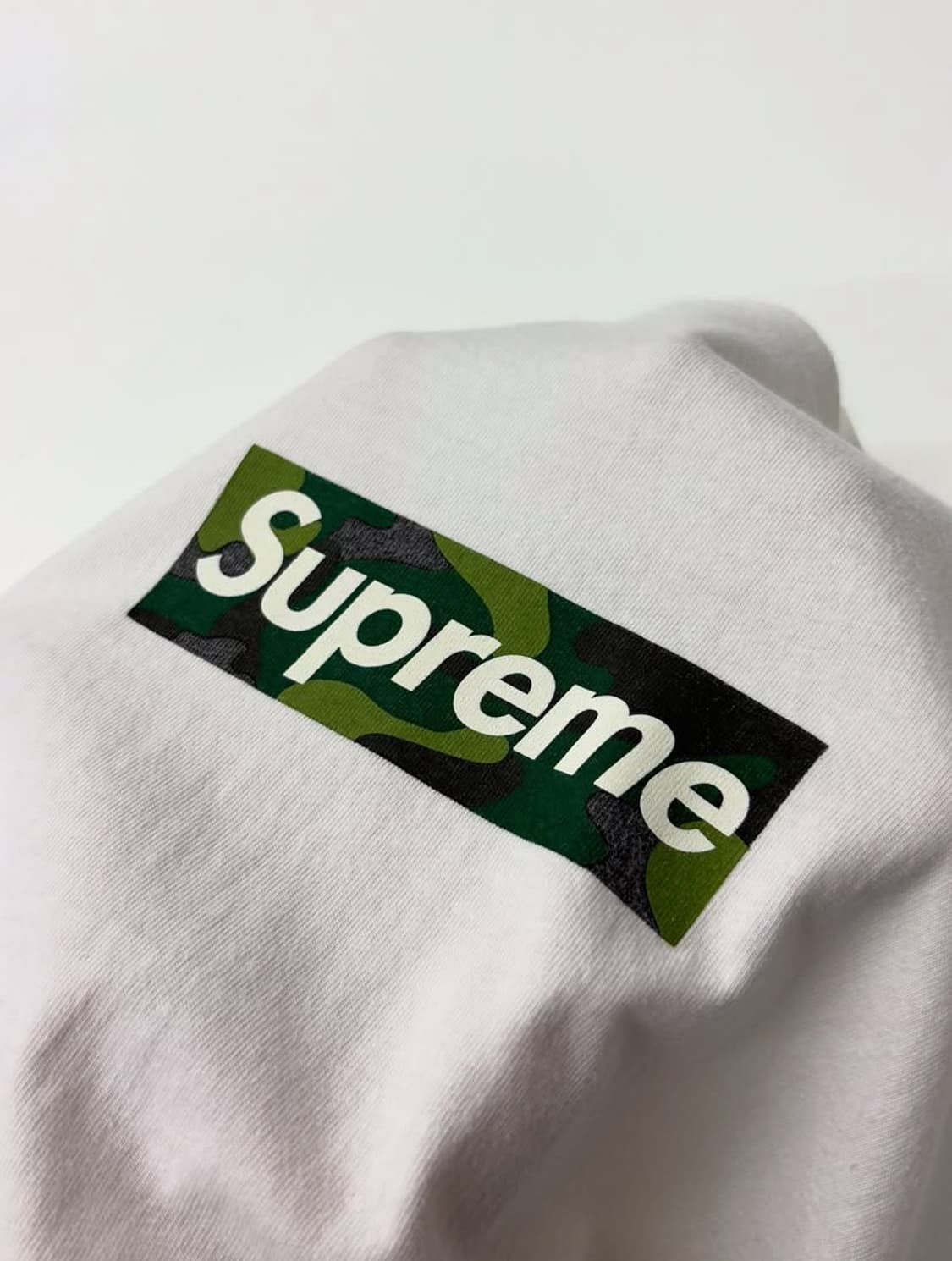 SUPREME 슈프림 23FW 카모 박스 로고 화이트 반팔 티  상품이미지1