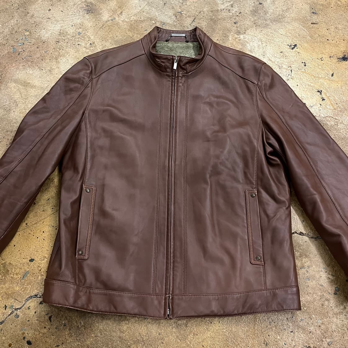 [정품/100] WINDY CLUB 브라운 양가죽 자켓 b10 상품이미지3