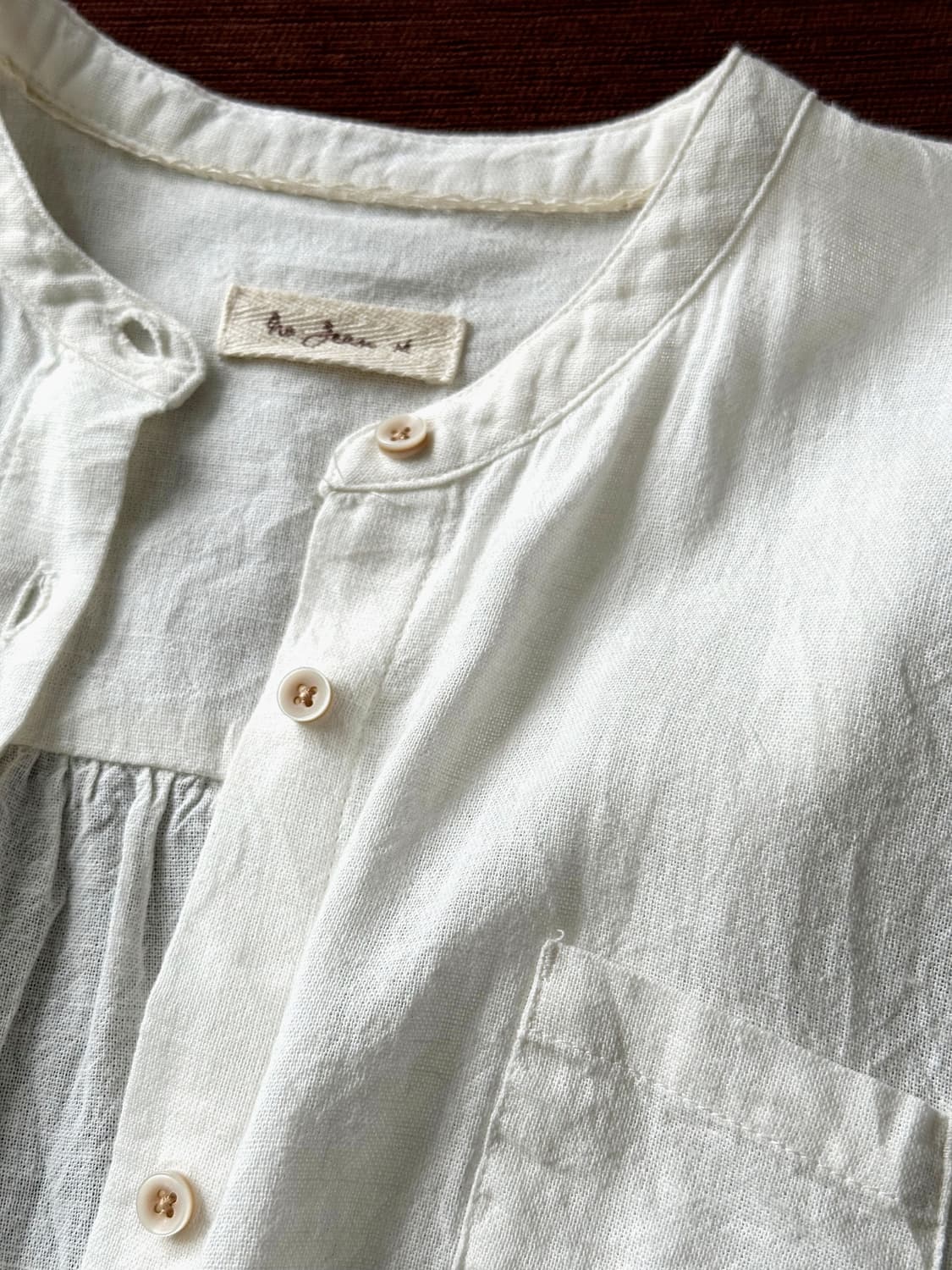 Cotton linen natural design shirt 상품이미지2