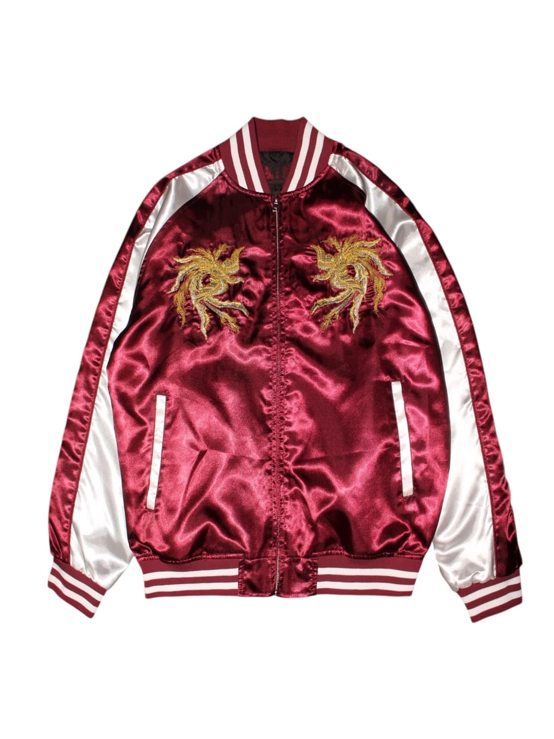 一心如鏡 Oriental Phoenix Embroidery Sukajan 상품이미지1