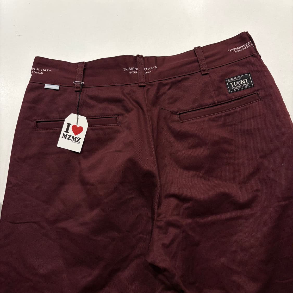 [M] 디스이즈네버댓 코튼 팬츠 마룬색 바지 C73 상품이미지3