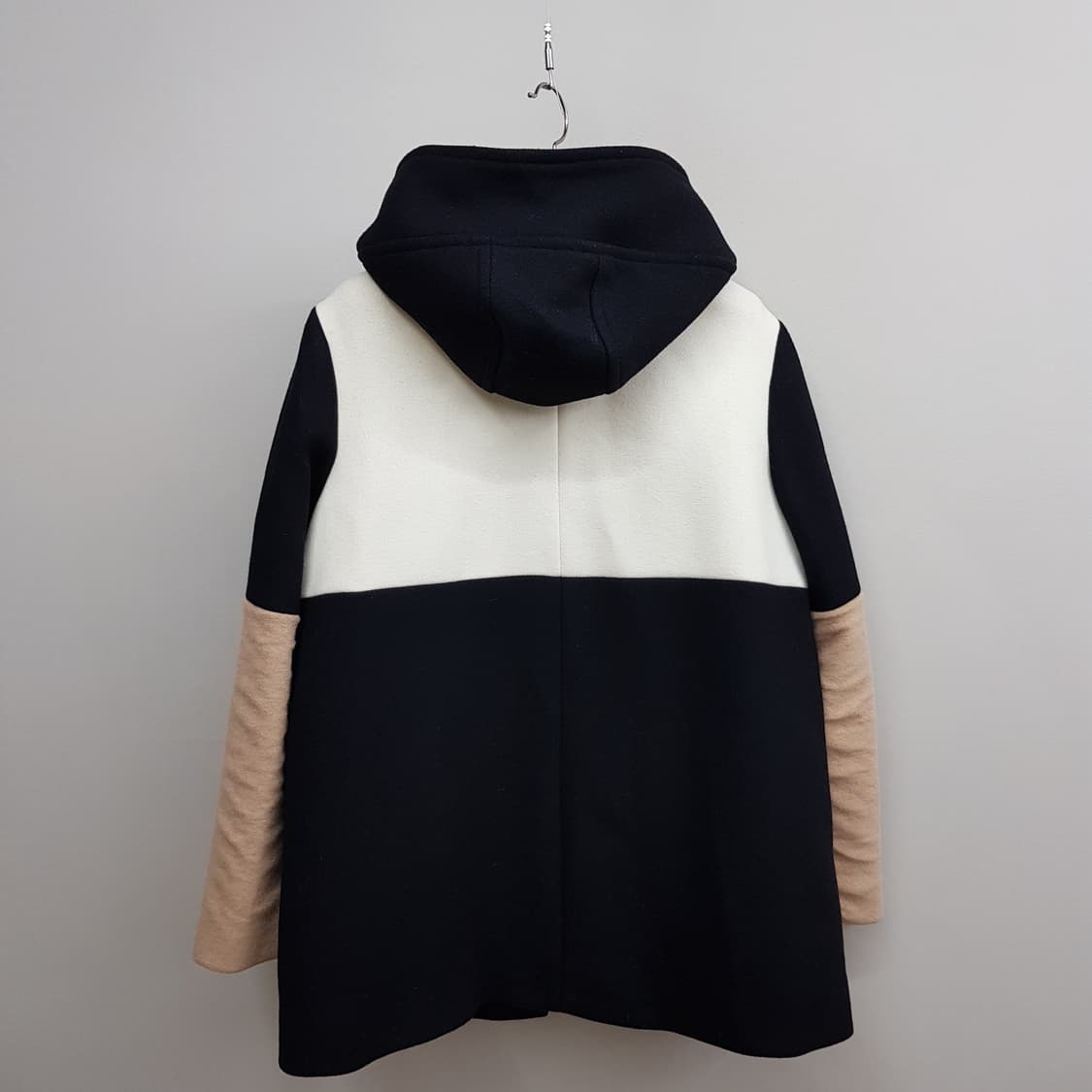 마쥬 MAJE  컬러 배색 후드 울 코트 36사이즈 상품이미지5