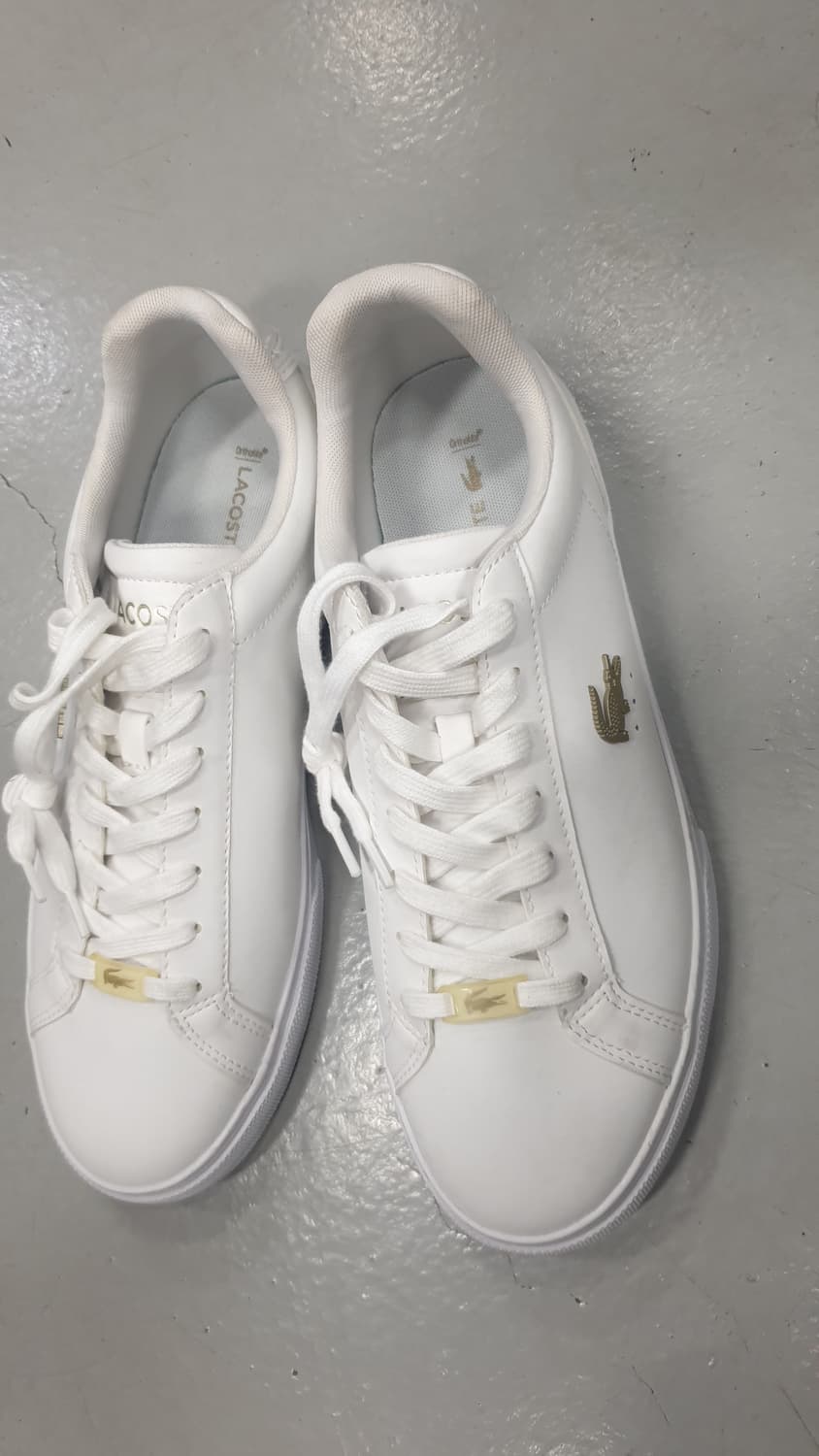 라코스테 화이트 스니커즈 us9 270 새거 상품이미지2