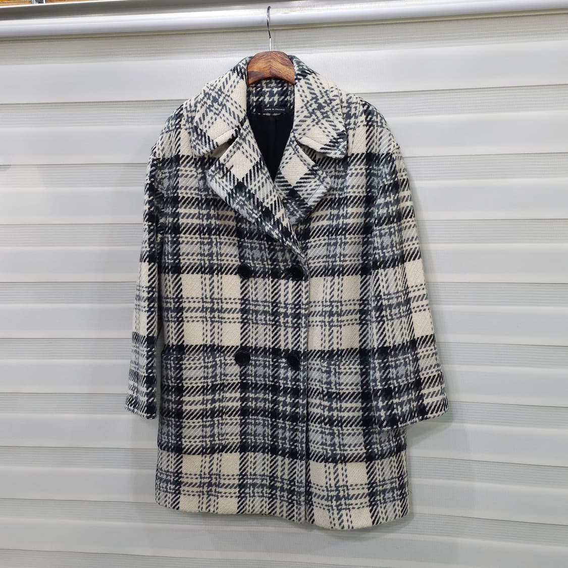 프랑스 빈티지 트위드울 오버핏 더블코트- 우먼프리 상품이미지1