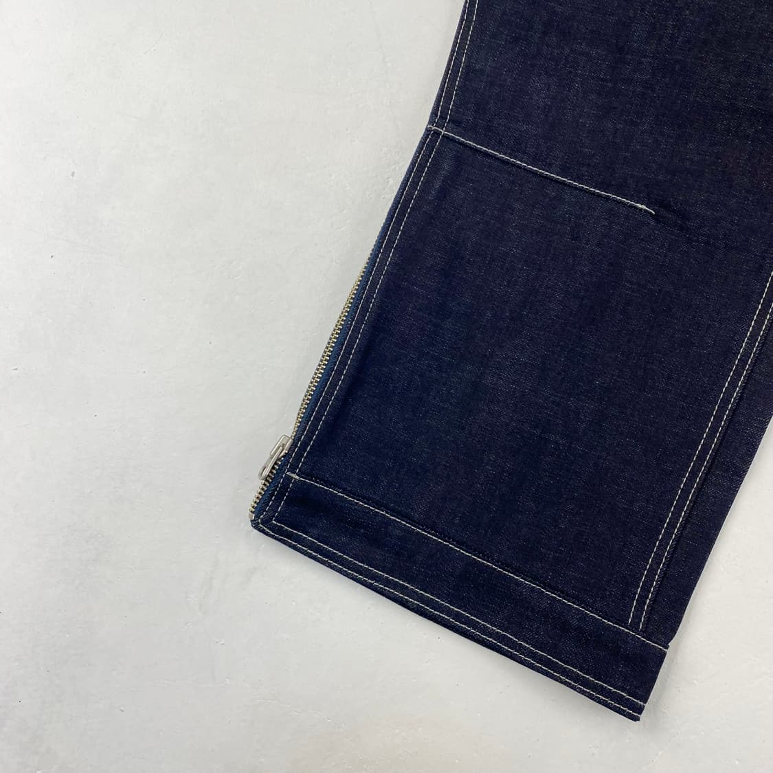 앤더슨벨 ADSB 지퍼 와이드 인디고 레그 진 (32) 상품이미지4