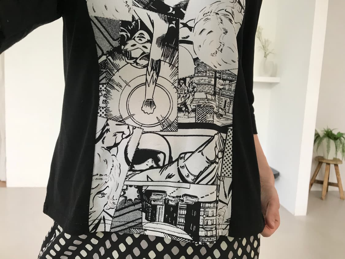vintage black printing top 상품이미지5
