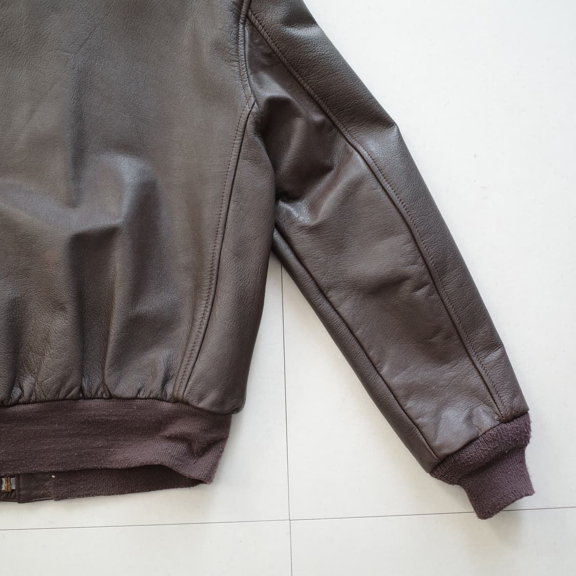 90s 쿠퍼 A-2 플라이트 자켓 염소가죽 40R MADE IN USA 상품이미지10