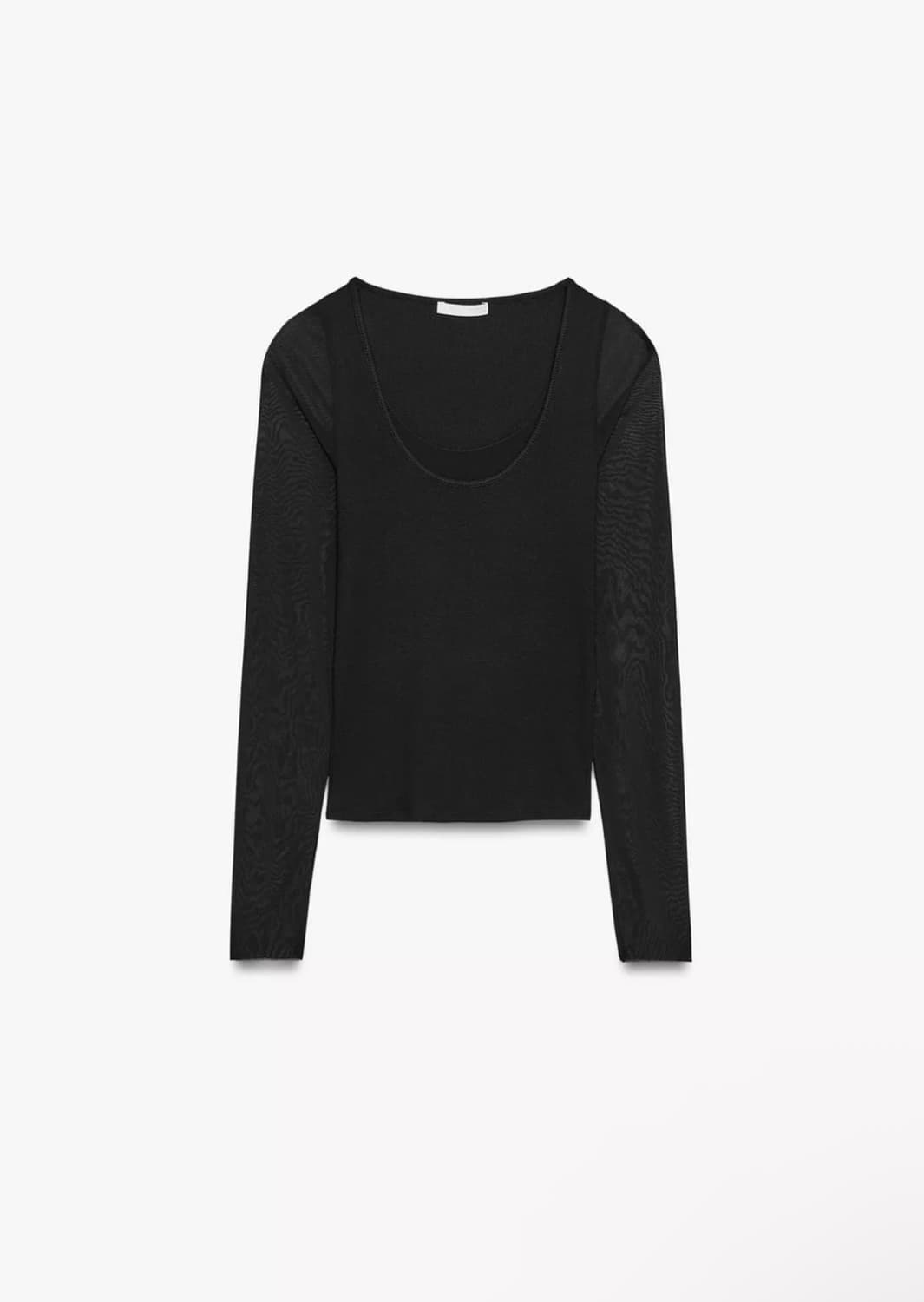 (새상품) ZARA 자라 블랙 반투명 티셔츠 상품이미지3