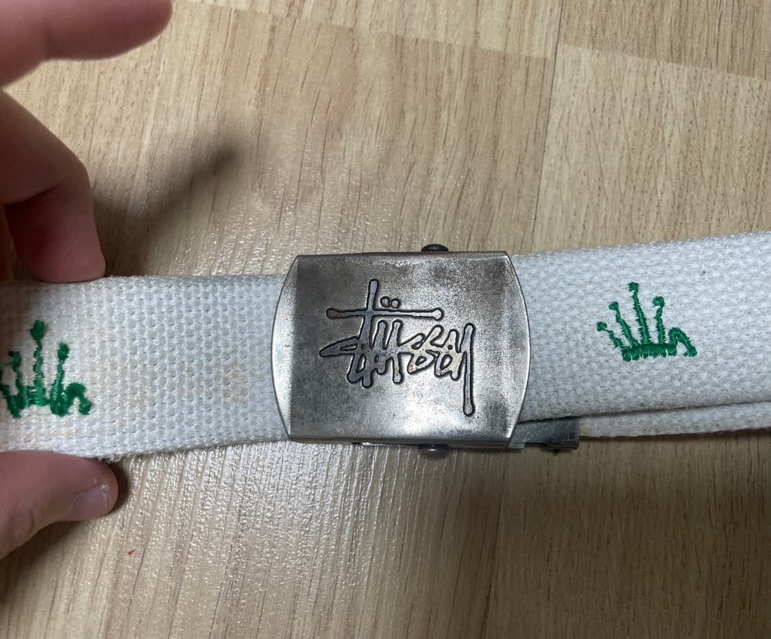 빈티지 90s 올드 스투시 크라운 웹 벨트 상품이미지2