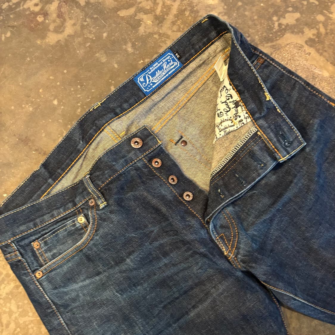 일본 더블 핸드 셀비지 데님 팬츠 상품이미지6