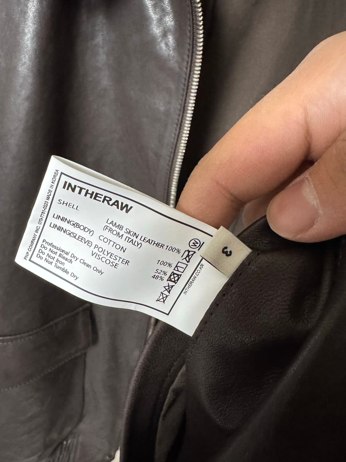 인더로우 레더 A2자켓 다크브라운 3사이즈 상품이미지3