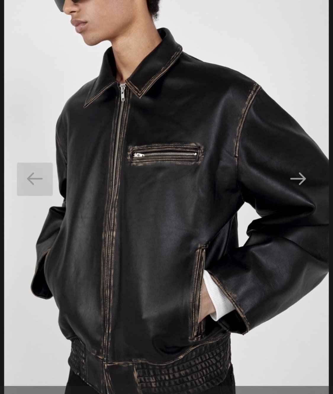 (택포) 라벨아카이브 카우하이드 바이커 자켓 2 B41 상품이미지2