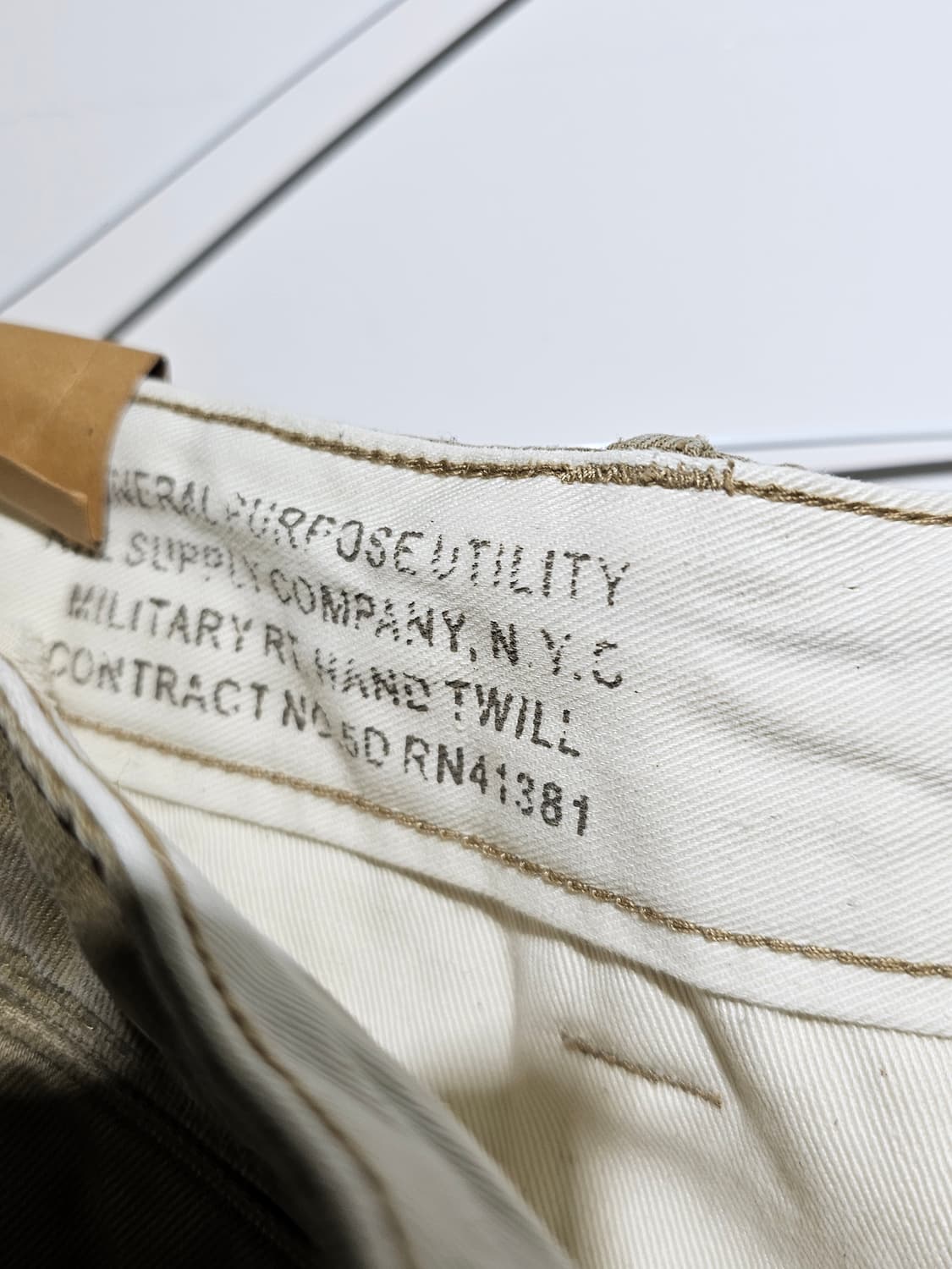 RRL 더블알엘 슬림 오피서 치노 팬츠 새상품 / 34x32 / 밀리터리 상품이미지7