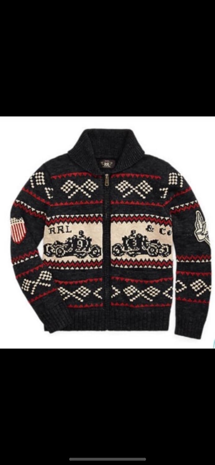 명작 더블알엘 rrl 모터 가디건 새제품 XL 상품이미지1
