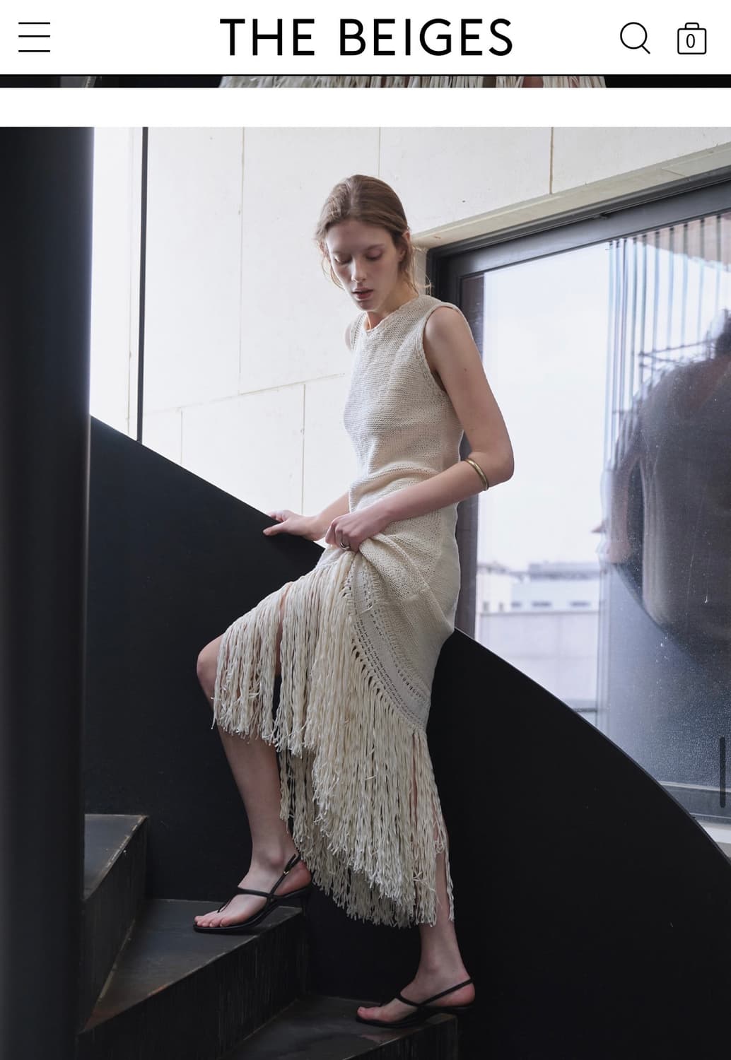 샌드베이지 Sandbeige 베일리 니트 드레스_ivory 새상품 상품이미지2