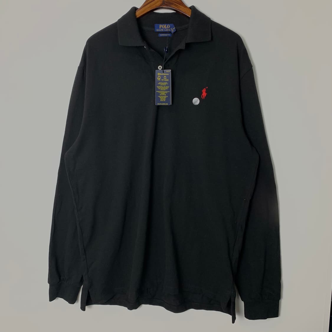 폴로 랄프로렌 신형 블랙 긴팔 카라 티셔츠 상품이미지2