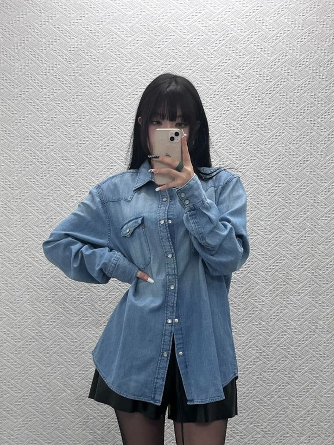 리바이스 빈티지 컨트리 웨스턴 데님 버튼 셔츠 L C10101 상품이미지1